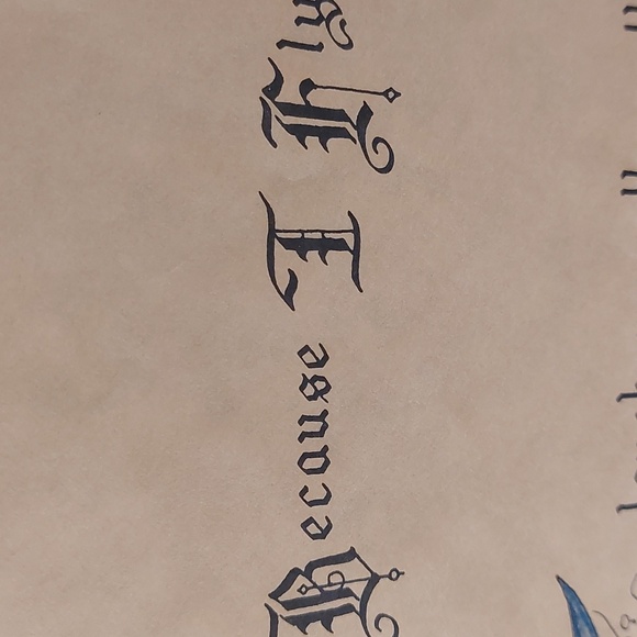 Handcrafted Art and Calligraphy Entitled "Because I Fly" - Picture 8 of 10